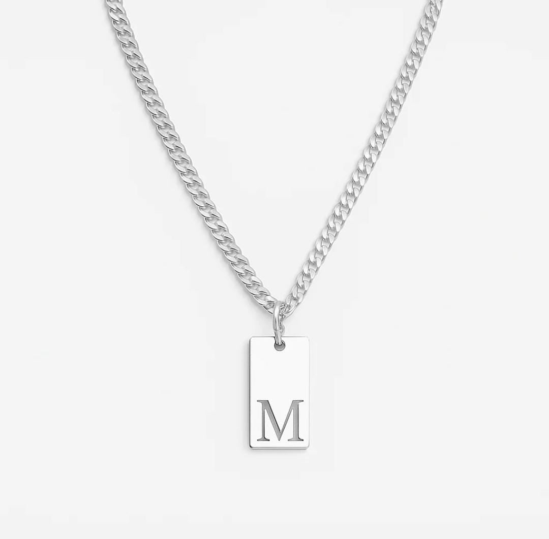 Cadena Micro Lomo con Inicial Personalizada Plata 925 50cm