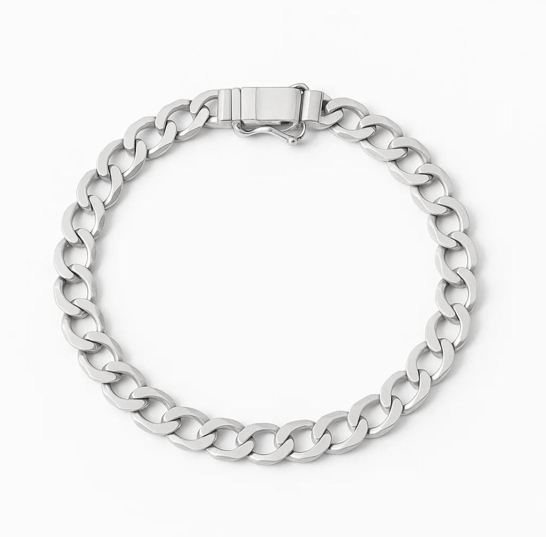 Pulsera Hexagonal de Plata 950 6mm