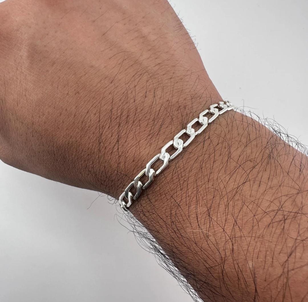 Pulsera Hexagonal de Plata 950 5mm