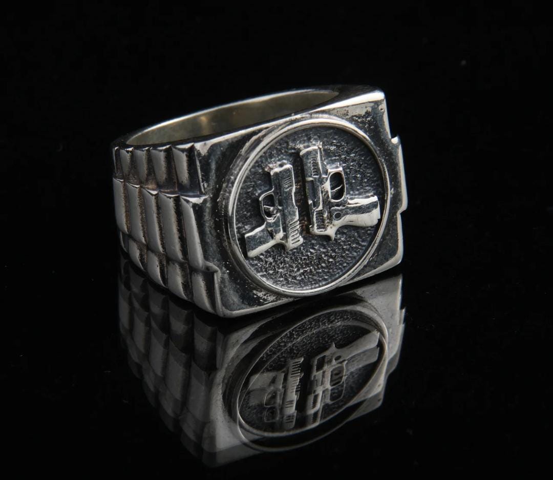 Anillo Pistol Scale - Plata 950