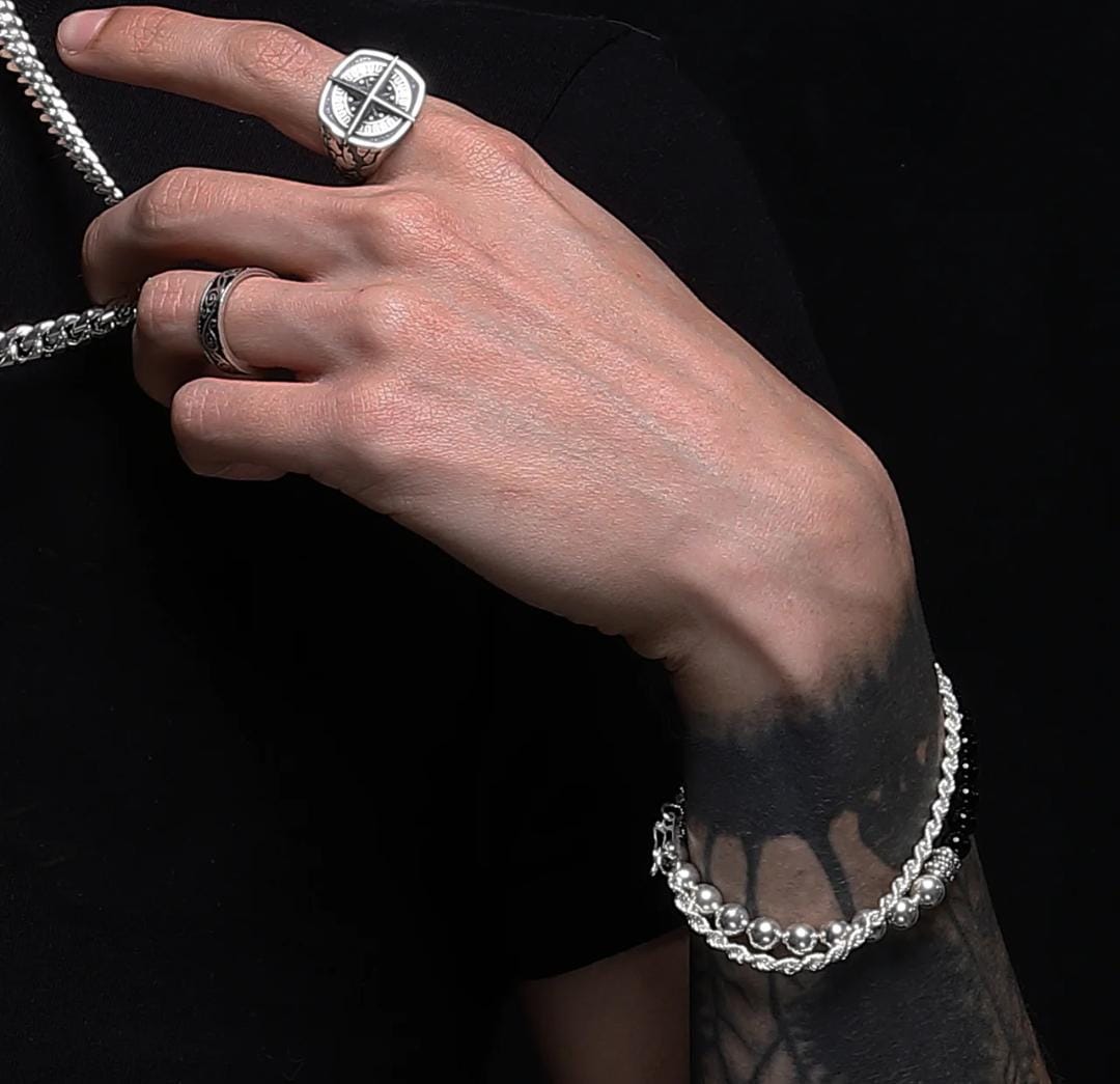 Anillo Compass - Plata 950