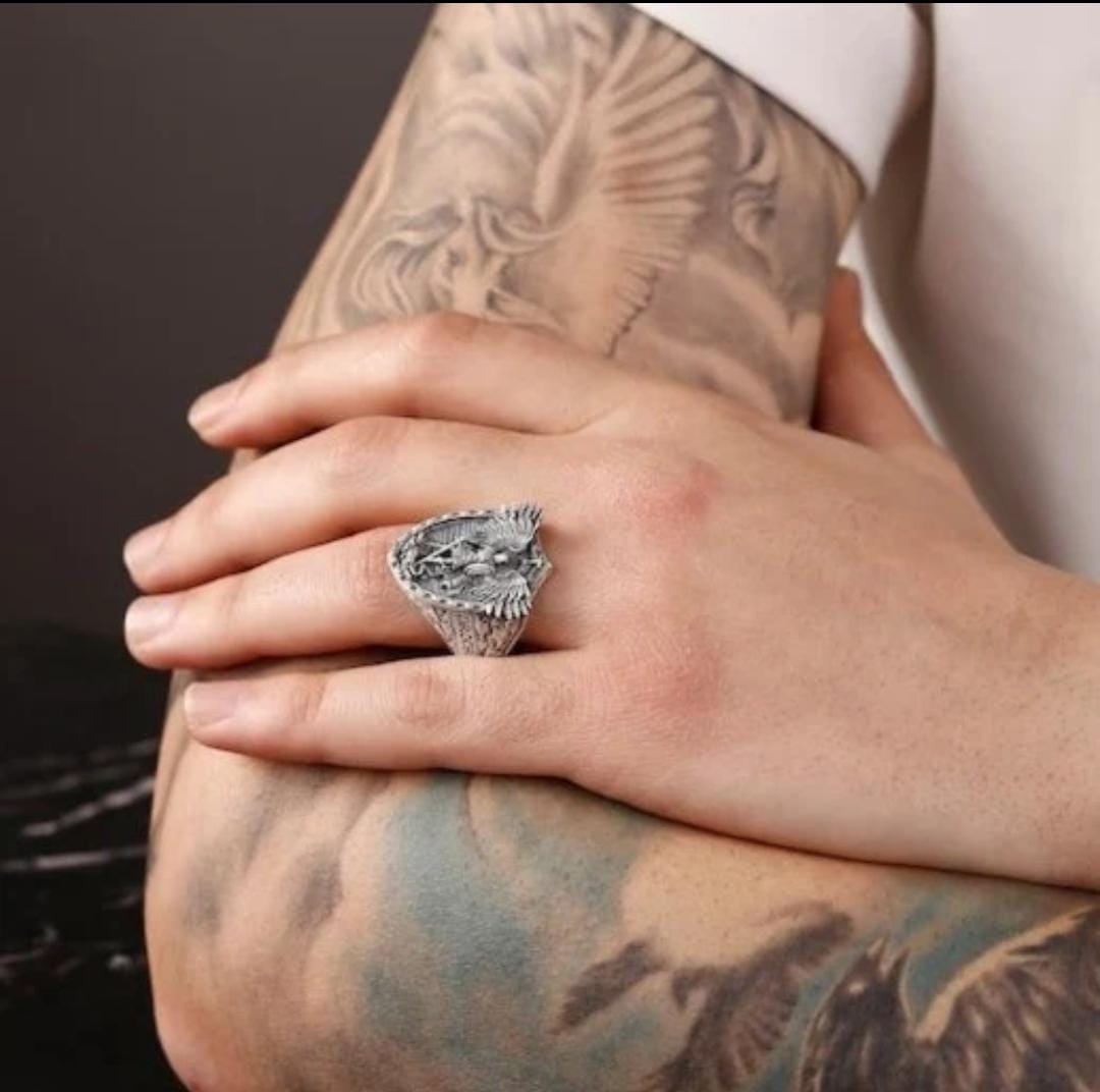 Anillo Protector Arcángel San Miguel - Plata 950