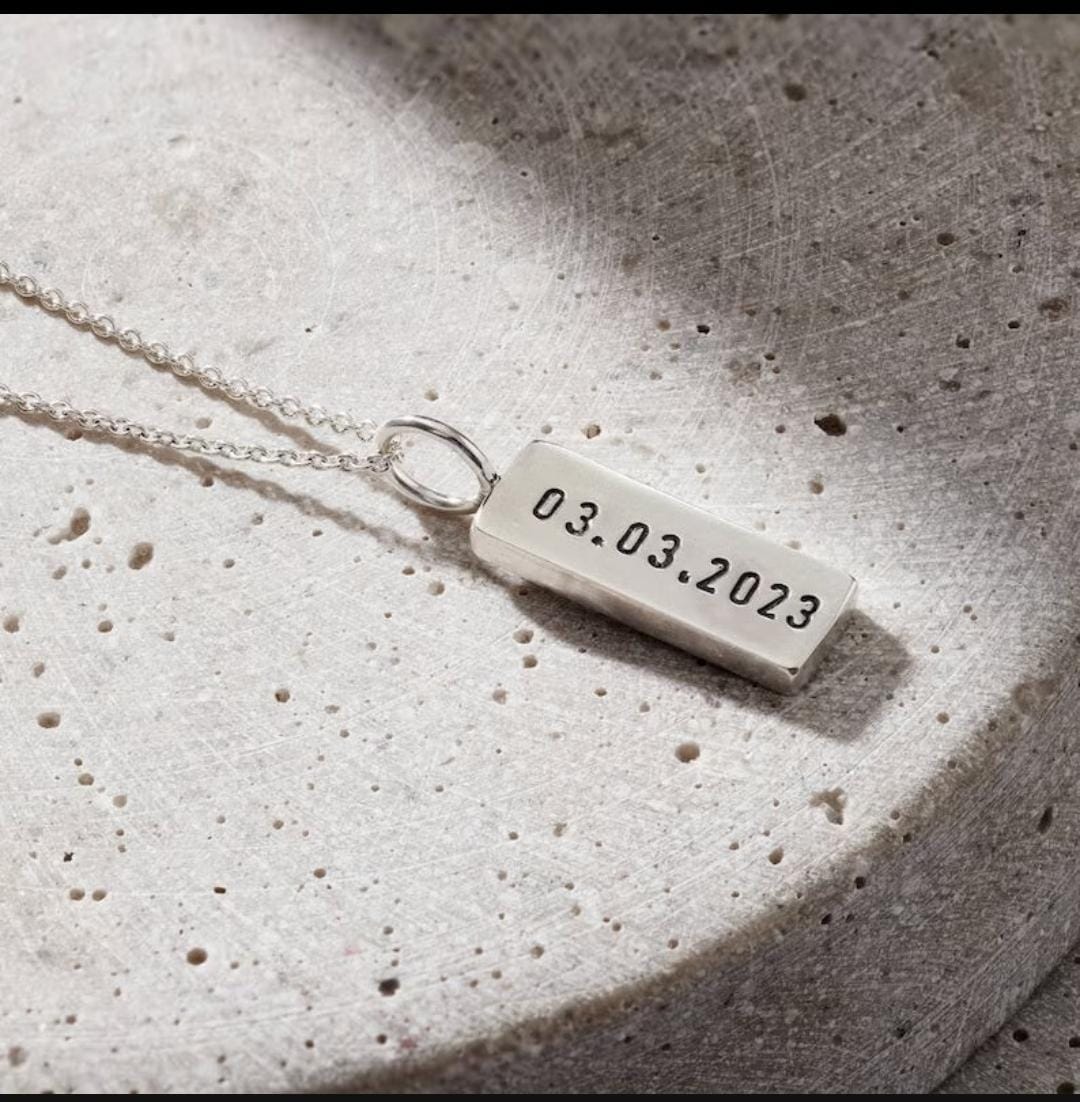 Cadena y Placa Personalizada - Plata 950