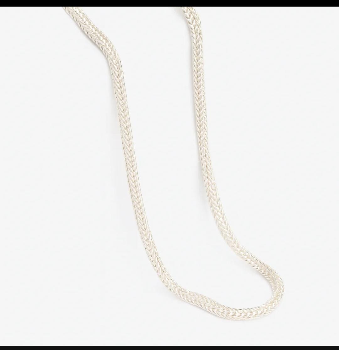 Cadena Tejido Espiga - Plata 950 60cm 2mm