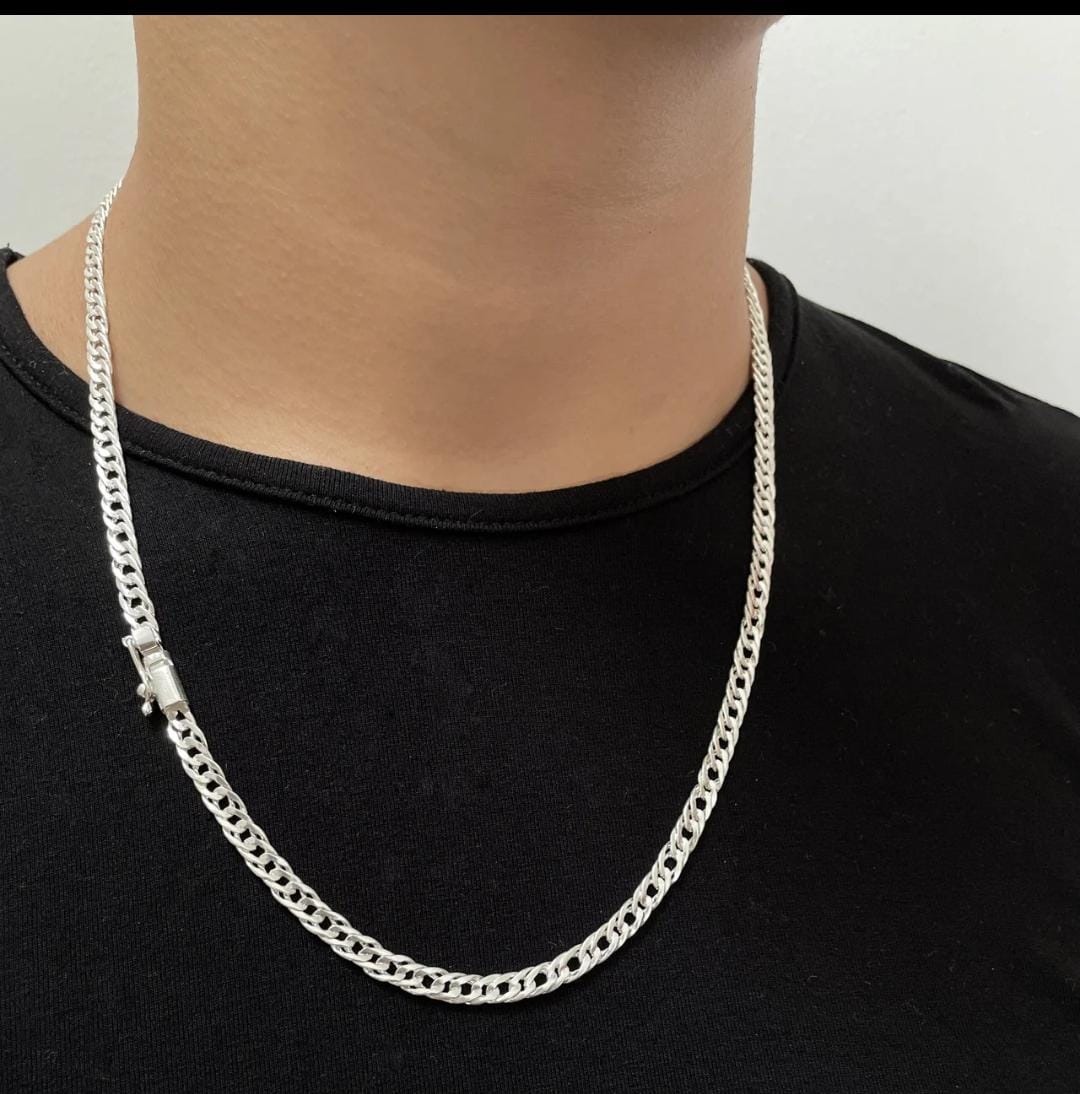 Cadena Cuban Malla - Plata 950 4mm