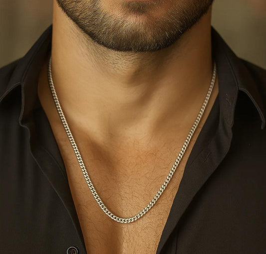 Cadena Lomo de Corvina Plata 950 3mm 60cm