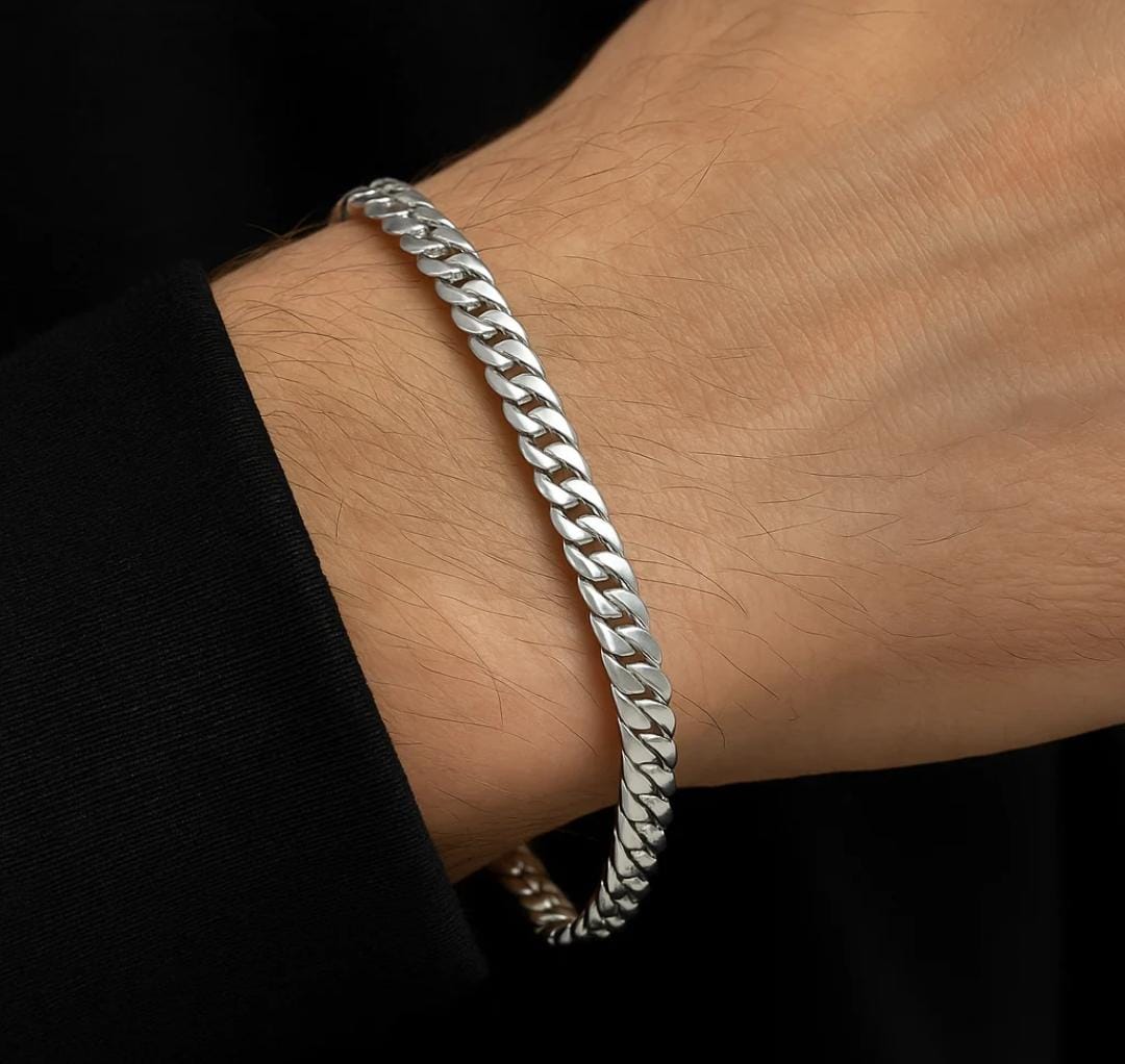 Pulsera Lomo de Corvina Plata 950 6mm