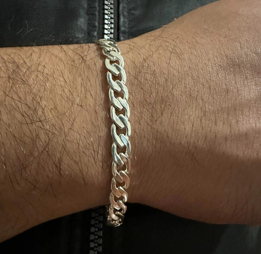 Pulsera Hexagonal de Plata 950 6mm