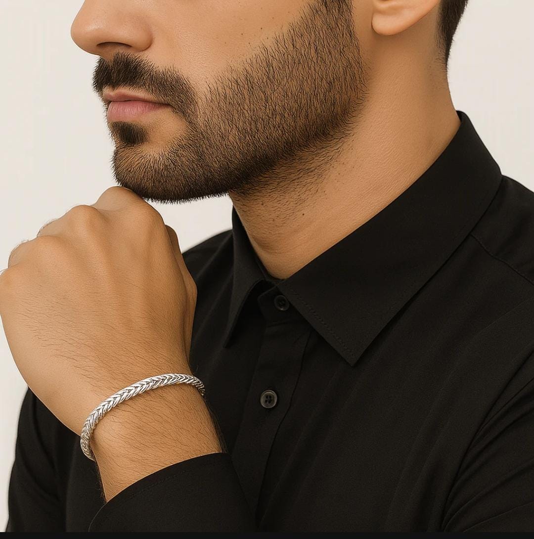 Pulsera Espiga Plata 950 Acabado Brillante