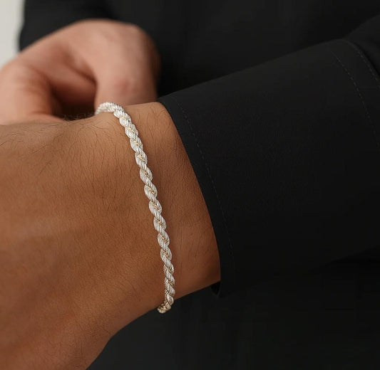 Pulsera Rope Clásica en Plata 950
