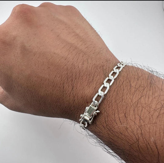 Pulsera Hexagonal de Plata 950 5mm