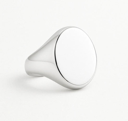 Anillo Sello Oval - Plata 950