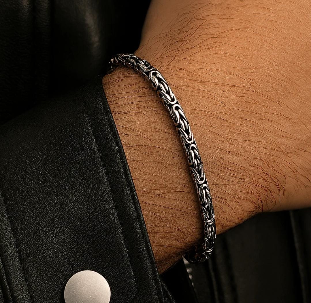 Pulsera Bizantino de Plata 3mm