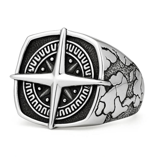 Anillo Compass  - Plata 950