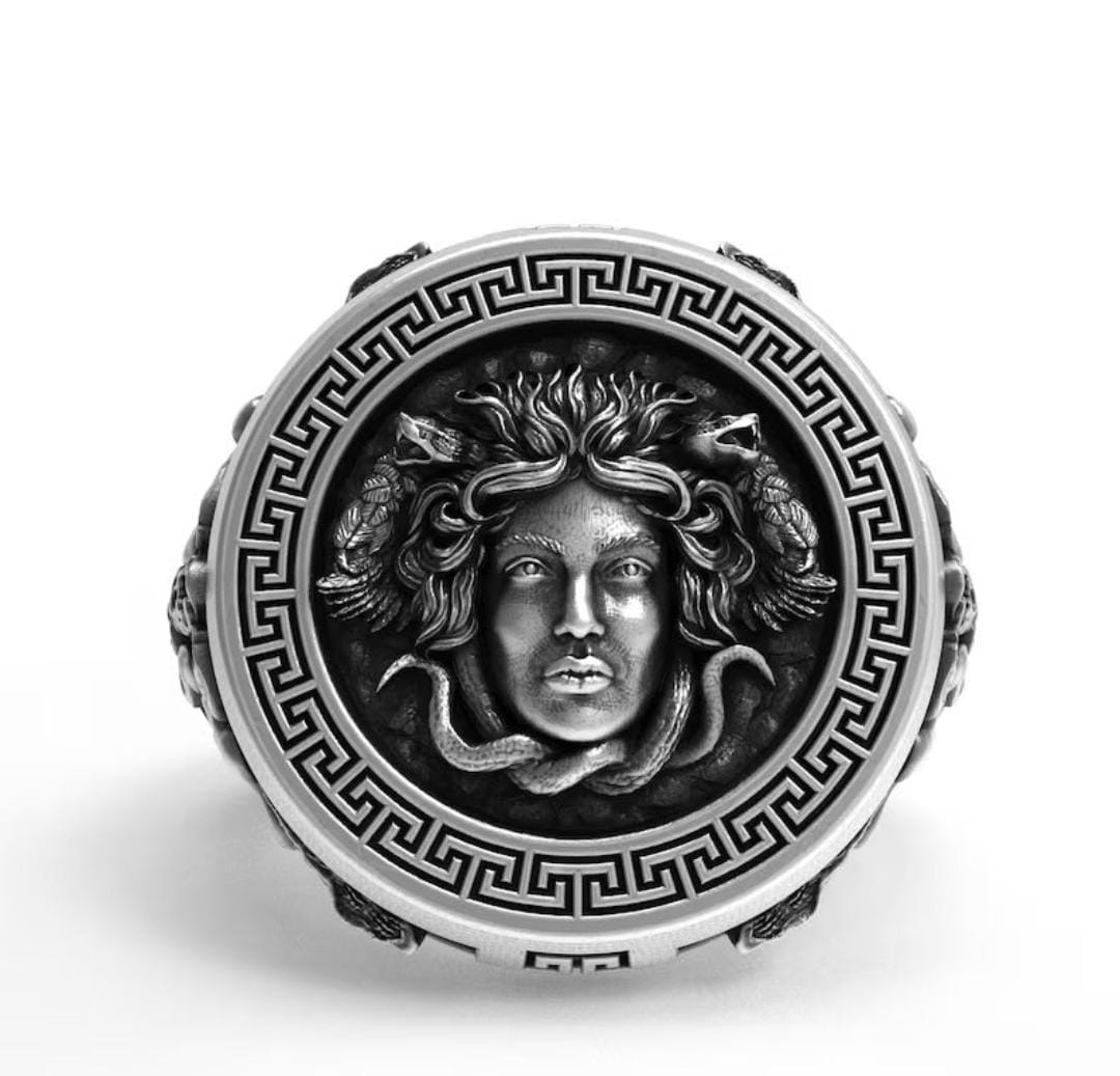 Anillo Medusa Gorgona - Plata 950
