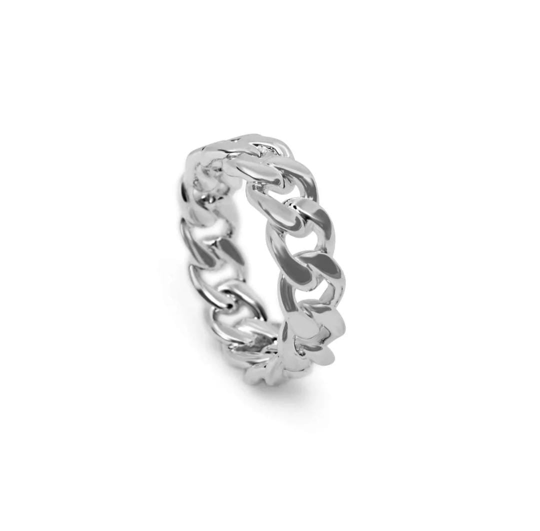 Anillo Miami Cuban Slim - Plata 950