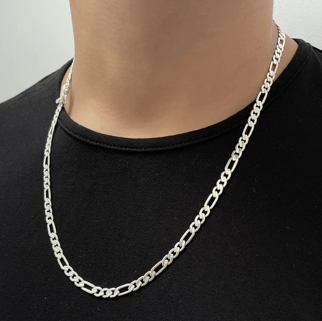 Cadena Fígaro Hexagonal de Plata 950 4mm
