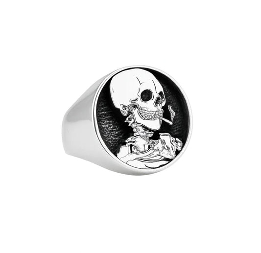 Anillo calavera de Van Gogh - Plata 950