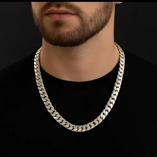 Cadena Miami Cuban - Plata 950 60cm 10mm