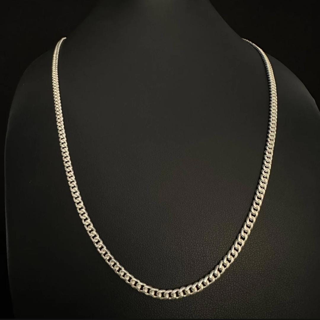 Cadena Lomo de Corvina Plata 950 3mm 60cm