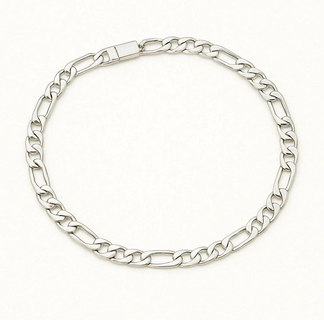 Pulsera Fígaro de Plata Ley 950 3mm