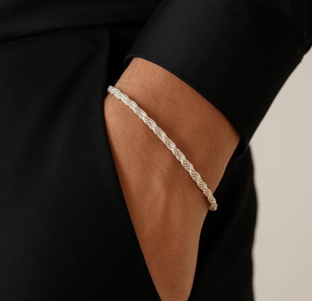 Pulsera Rope Clásica en Plata 950