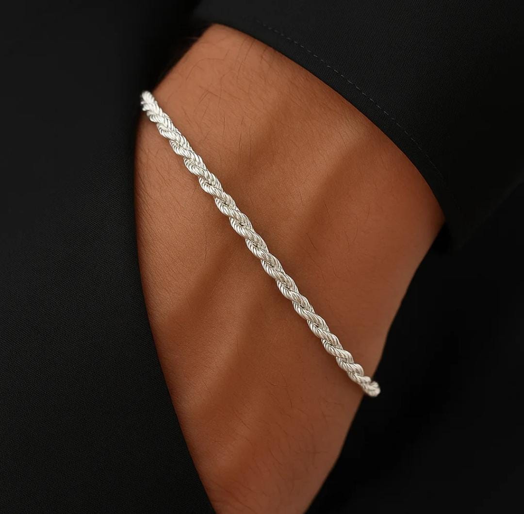 Pulsera Rope Clásica en Plata 950