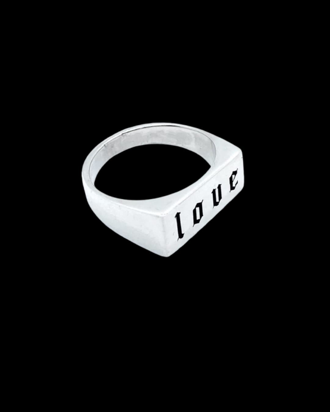 Anillo Sello Love - Plata 950