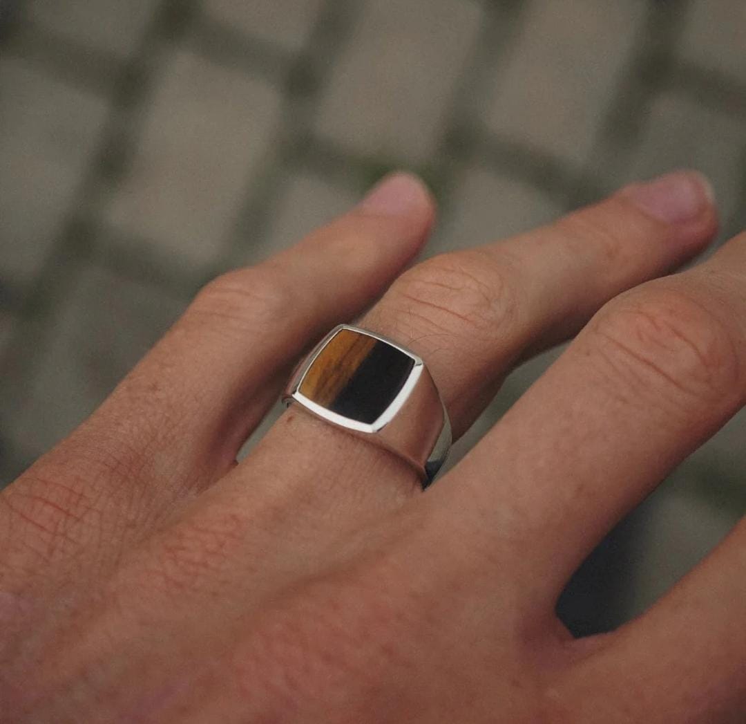 Anillo Ojo de Tigre - Plata 950
