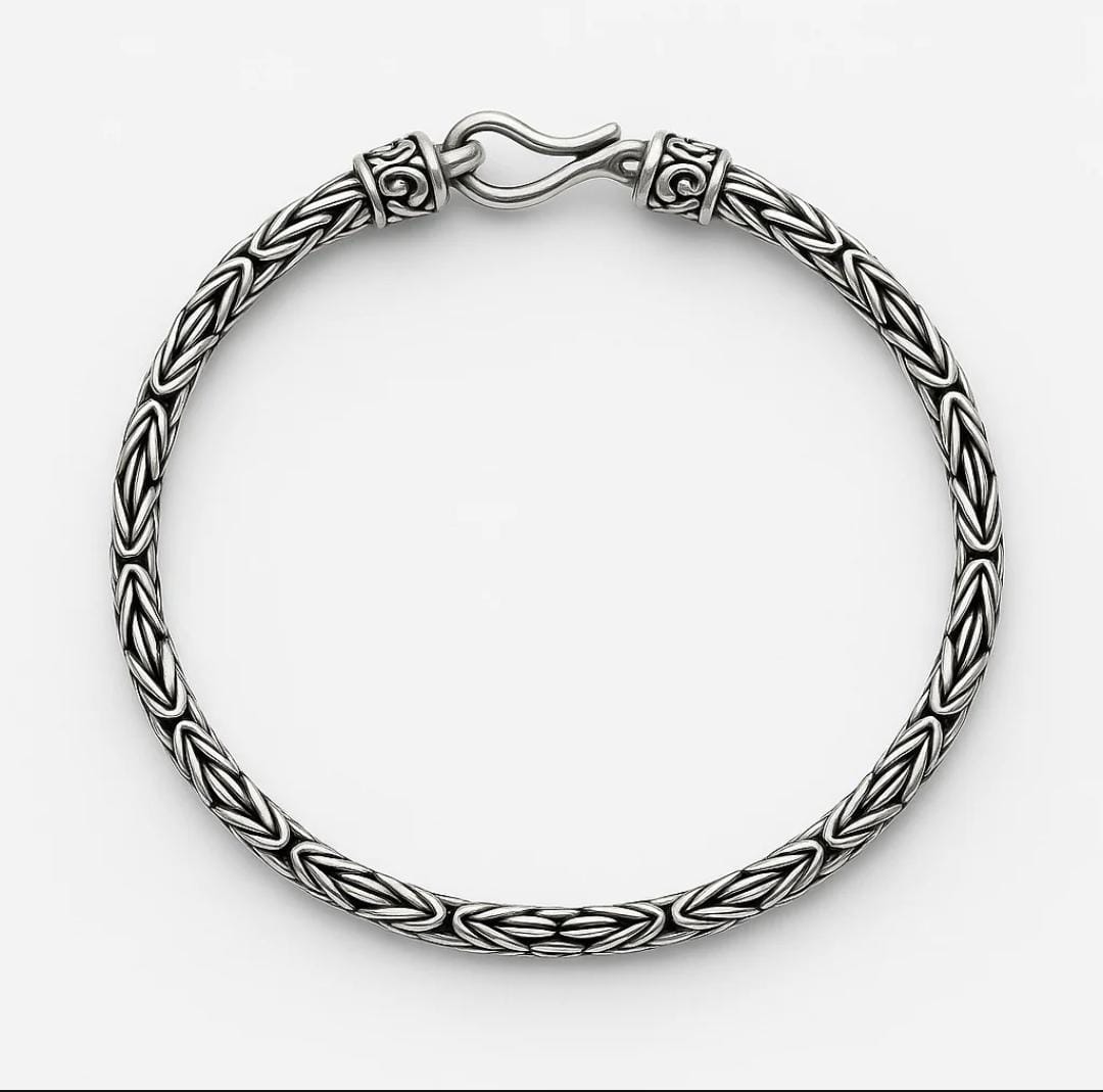 Pulsera Bizantino de Plata 3mm