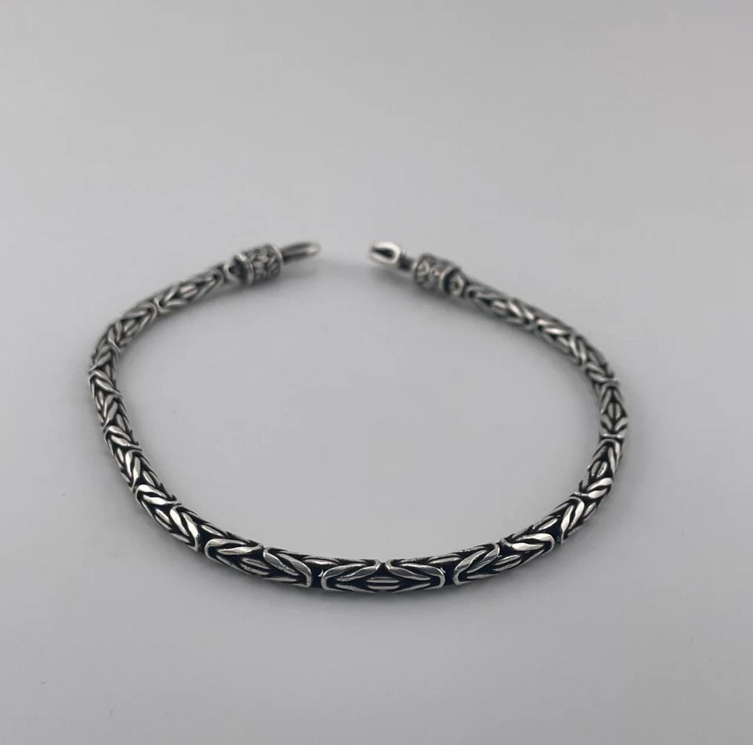 Pulsera Bizantino de Plata 3mm