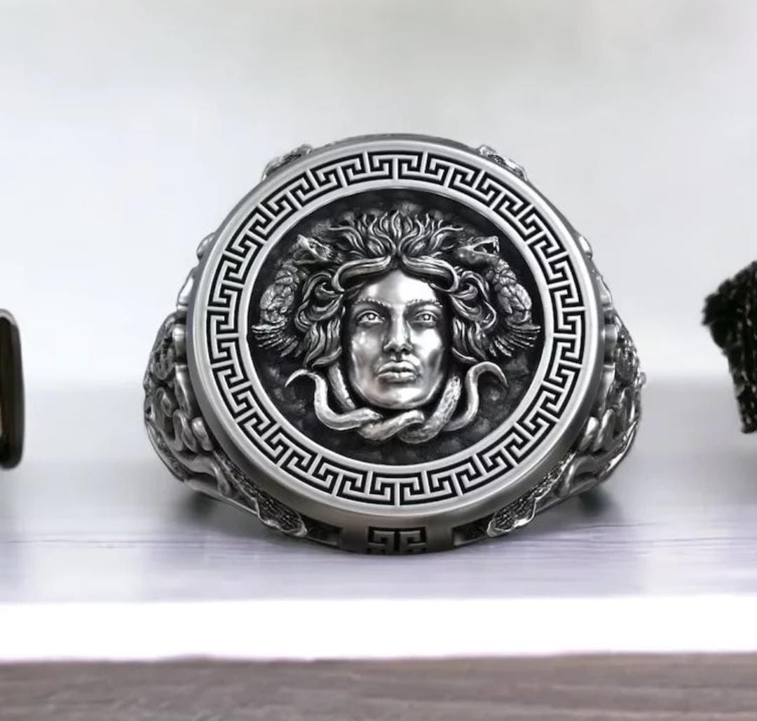 Anillo Medusa Gorgona - Plata 950