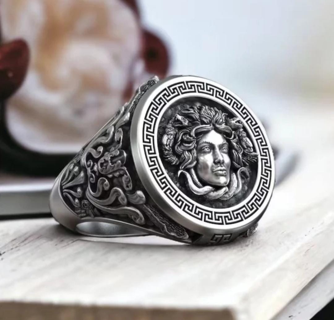 Anillo Medusa Gorgona - Plata 950