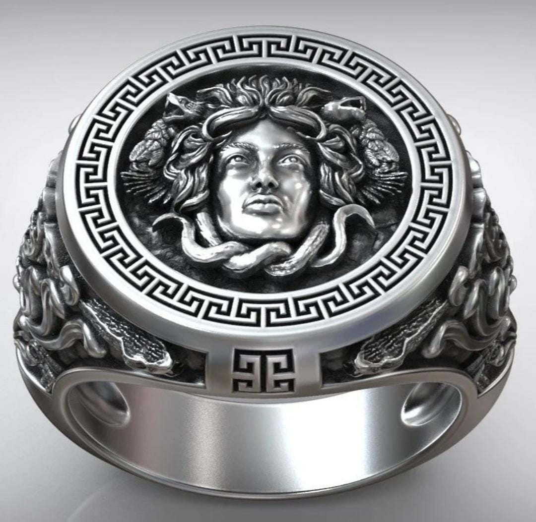 Anillo Medusa Gorgona - Plata 950