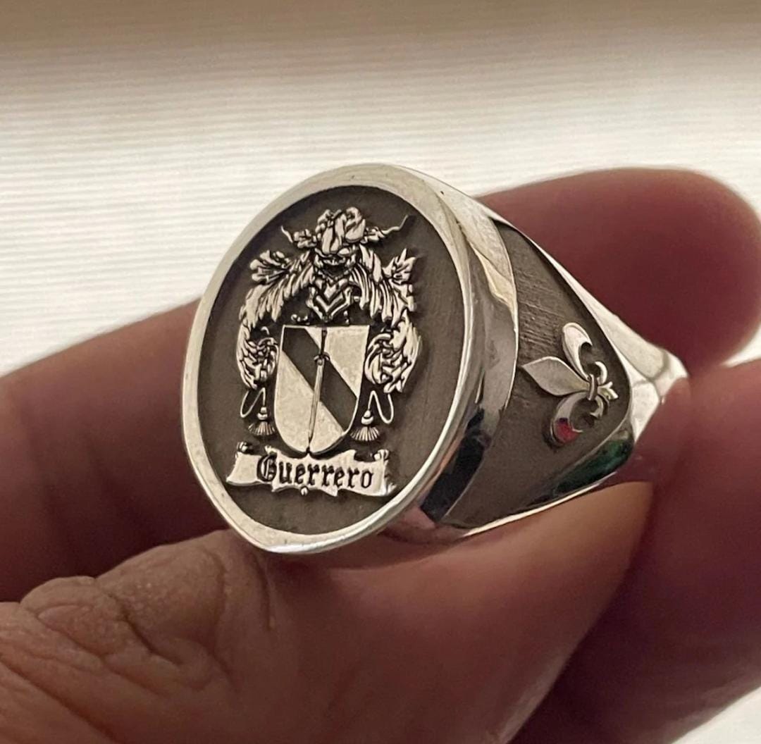 Anillo Escudo Familiar - Plata 950