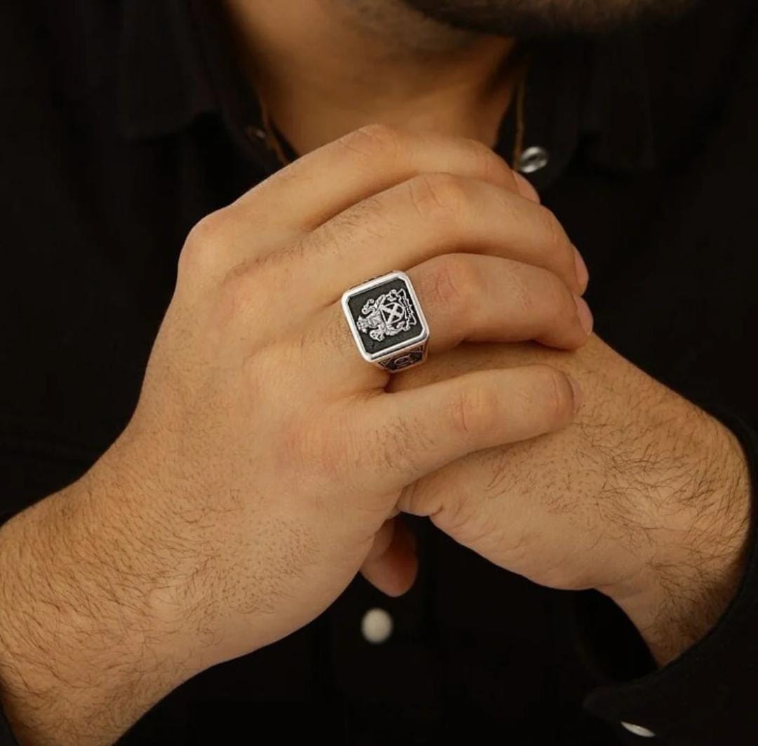 Anillo Escudo Familiar - Plata 950