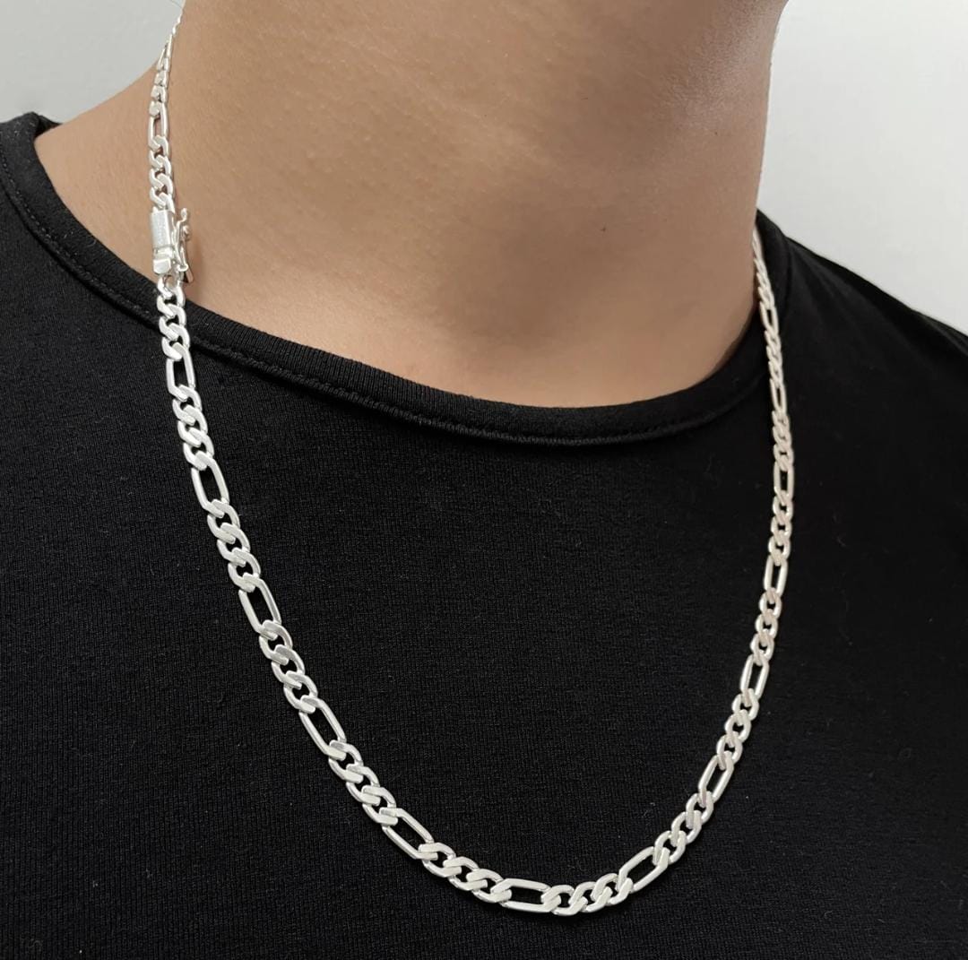 Cadena Fígaro Hexagonal de Plata 950 4mm