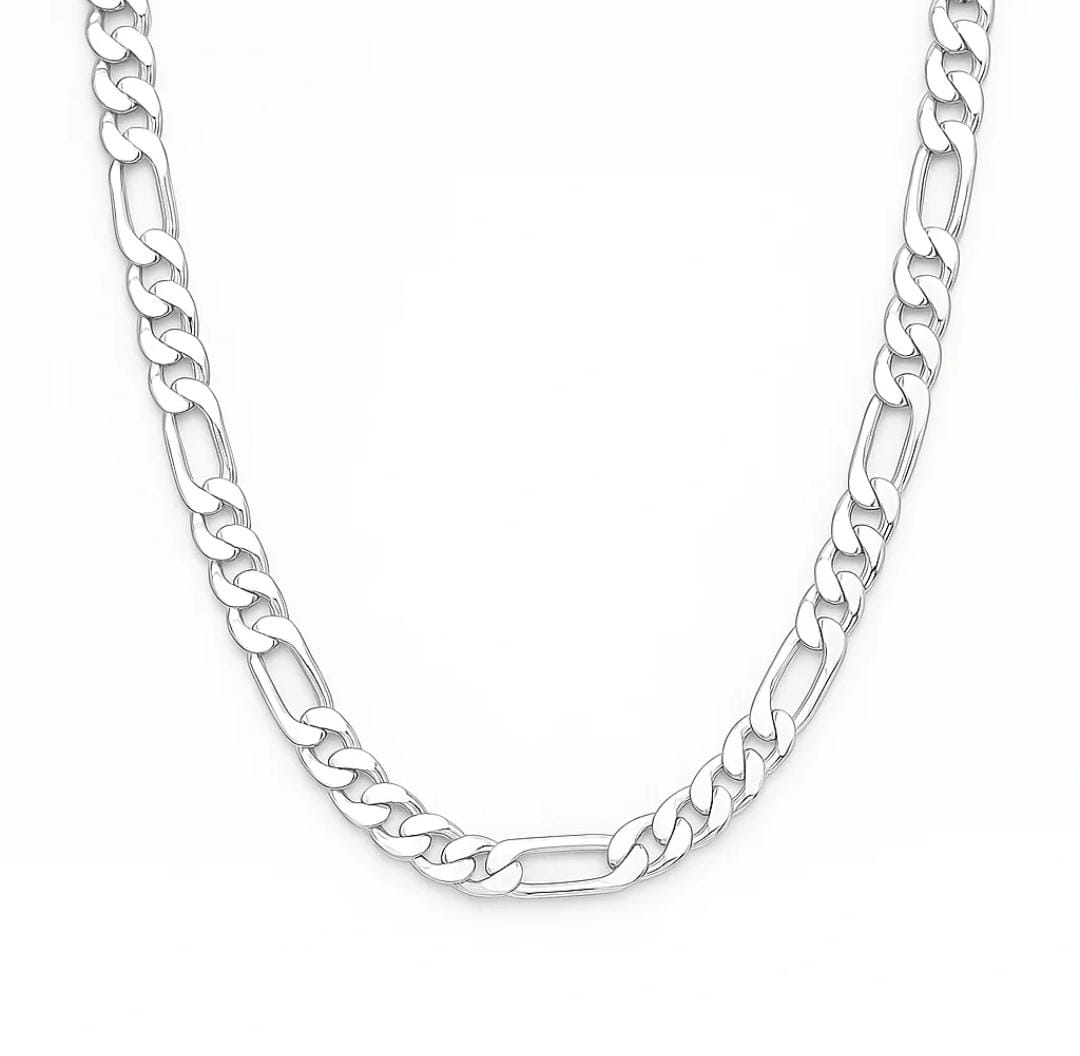 Cadena Fígaro Hexagonal de Plata 950 4mm