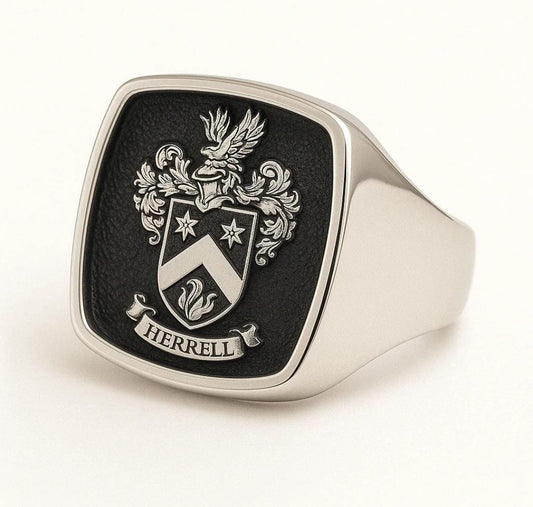 Anillo Escudo Familiar Cubo - Plata 950