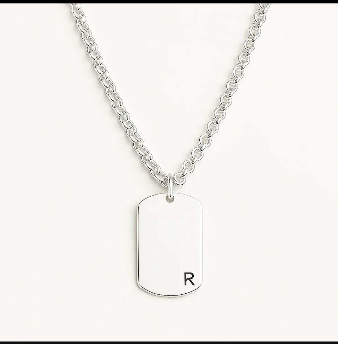 Cadena Placa Militar - Plata 950