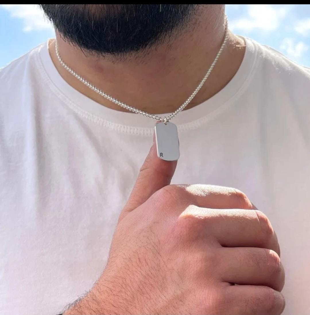 Cadena Placa Militar - Plata 950