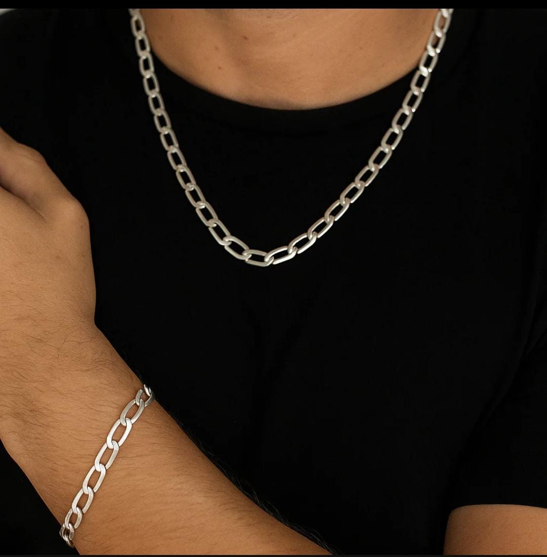Cadena Hexagonal 60cm 5mm - Plata 950