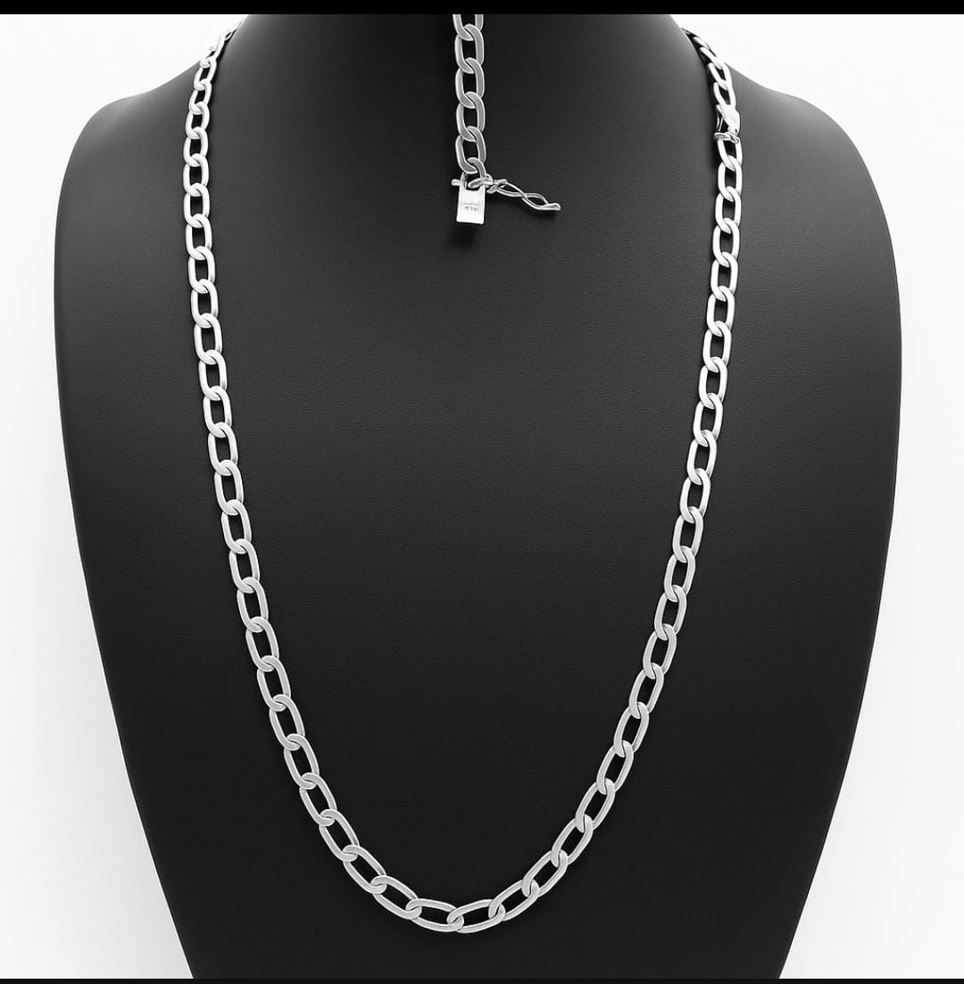 Cadena Hexagonal 60cm 5mm - Plata 950