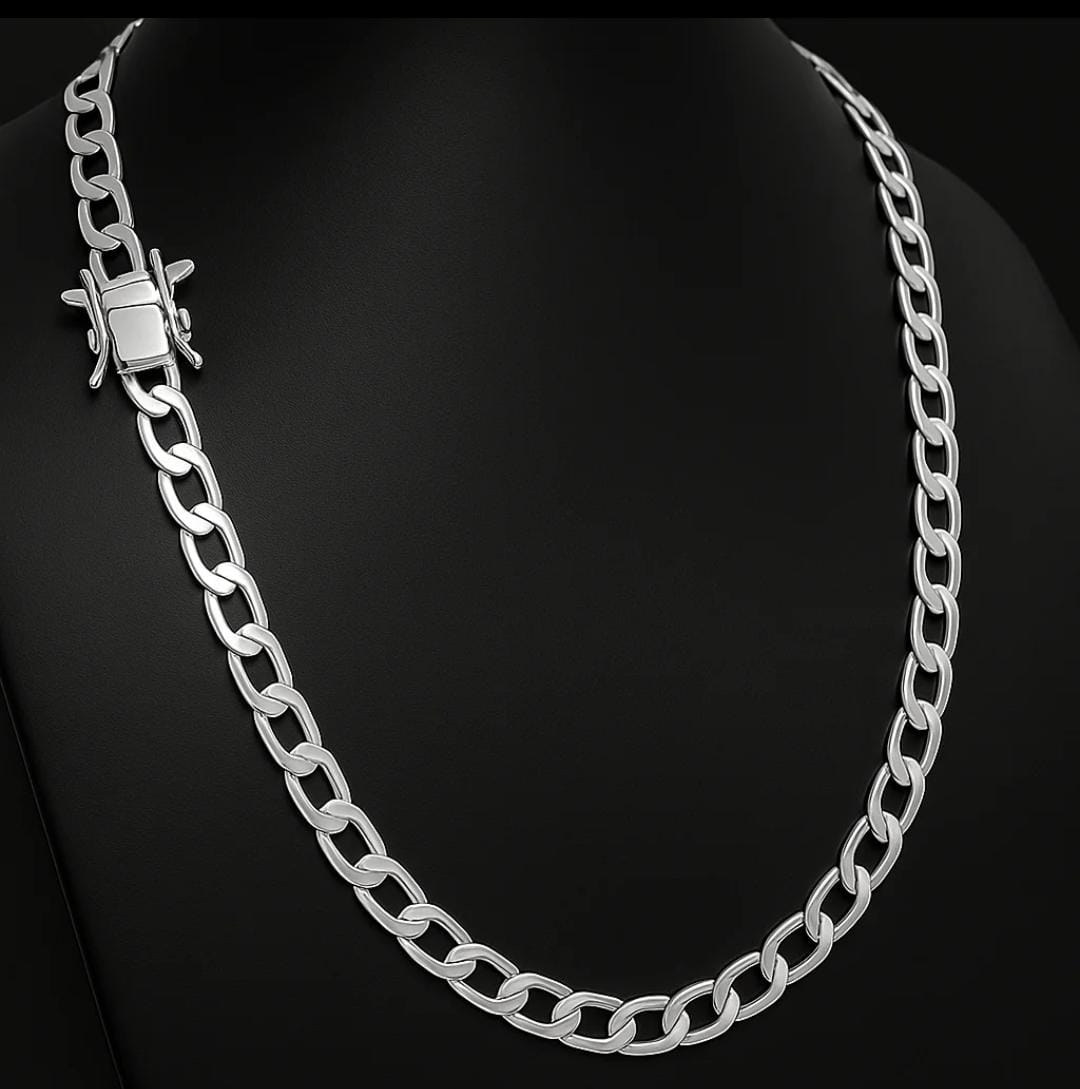 Cadena Hexagonal Plata 950 7mm