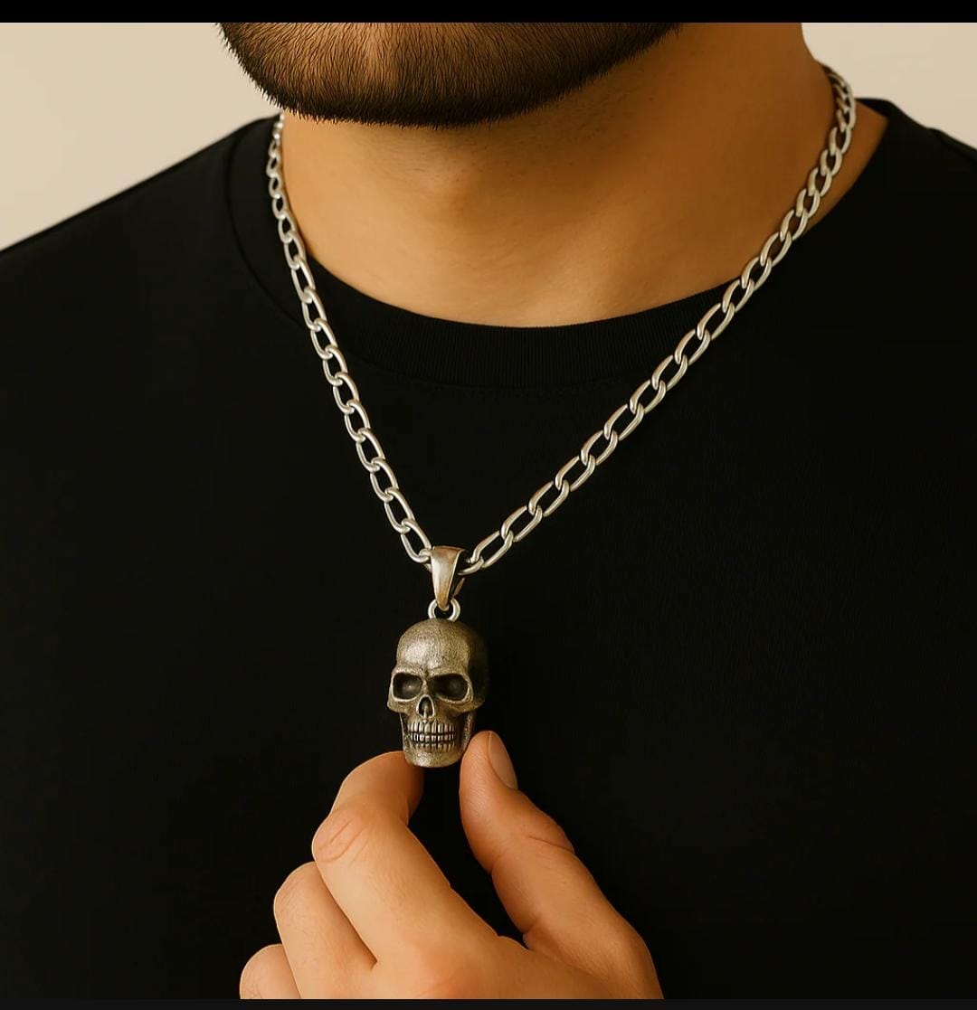 Cadena Skull - Plata 950 60 cm 2.5 mm