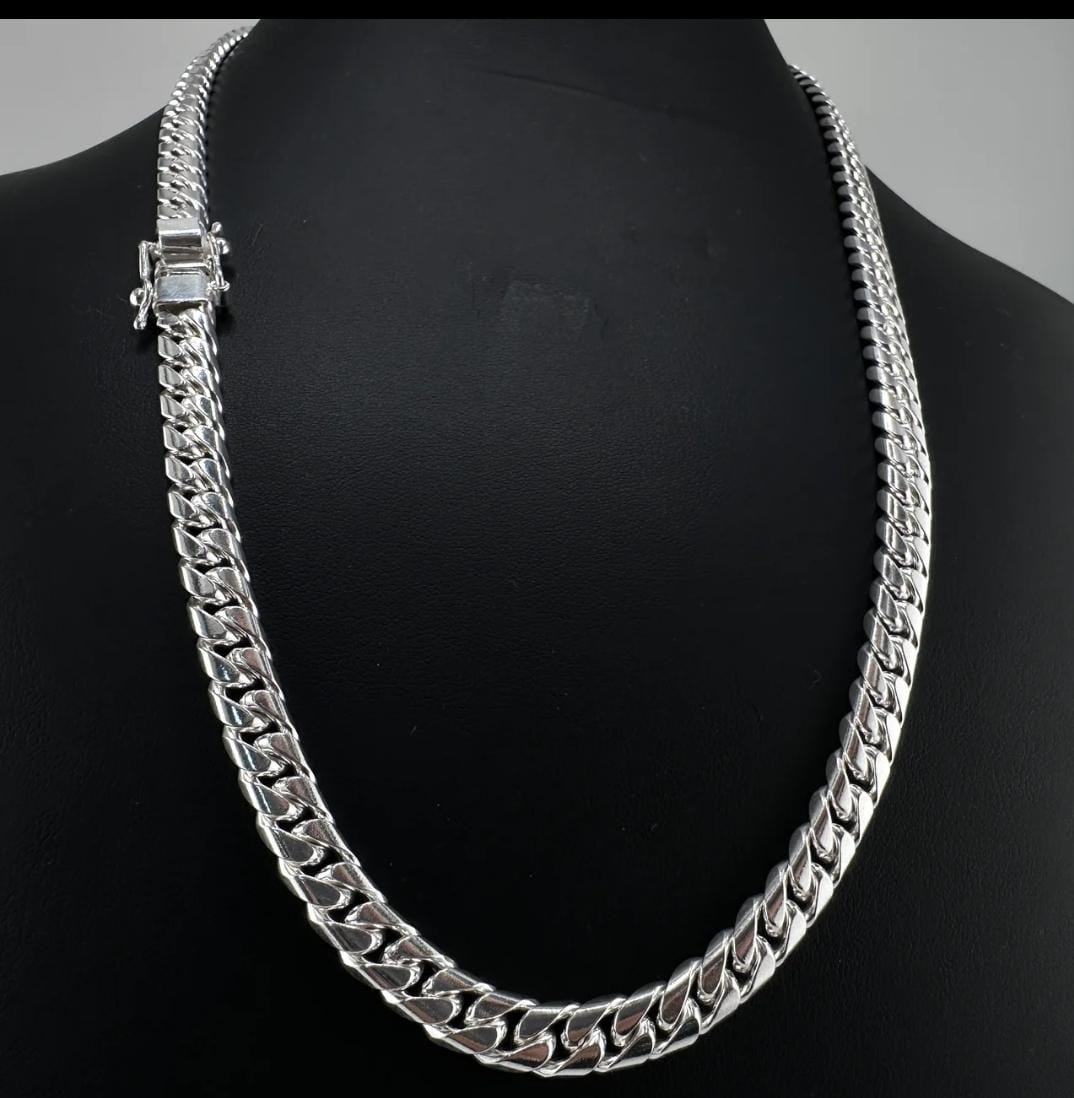 Cadena Miami Cuban - Plata 950 60cm 10mm