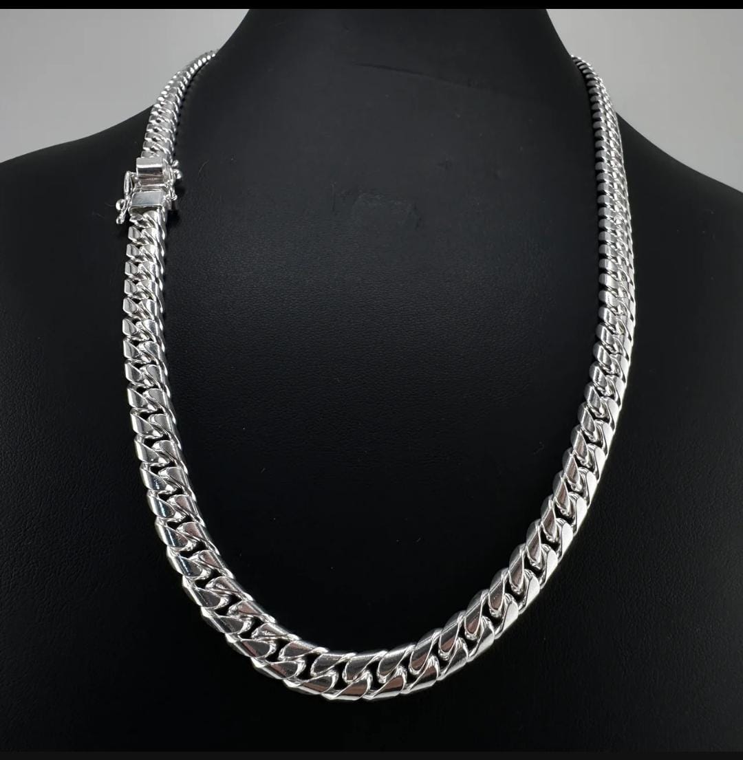 Cadena Miami Cuban - Plata 950 60cm 10mm